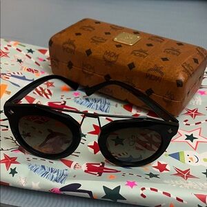 MCM Black Sunglasses with Festive Case
